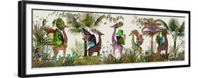 Tropical Giraffes, Moss-Fab Funky-Framed Premium Giclee Print