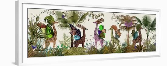 Tropical Giraffes, Moss-Fab Funky-Framed Premium Giclee Print