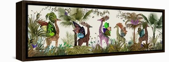 Tropical Giraffes, Moss-Fab Funky-Framed Stretched Canvas