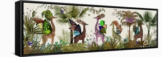 Tropical Giraffes, Moss-Fab Funky-Framed Stretched Canvas