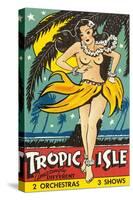 Tropical Girl Pin Up-null-Stretched Canvas