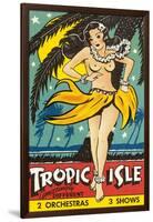 Tropical Girl Pin Up-null-Framed Art Print