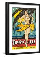 Tropical Girl Pin Up-null-Framed Art Print