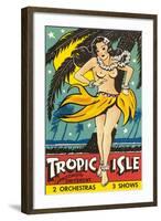 Tropical Girl Pin Up-null-Framed Art Print