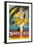 Tropical Girl Pin Up-null-Framed Art Print