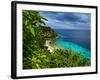 Tropical Green Island and Blue Sea with Coral Reef. View from Top of a Mountain to Apo Reef Natural-Dudarev Mikhail-Framed Photographic Print