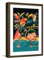 Tropical Hobbyland - Birds-null-Framed Art Print