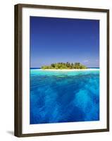 Tropical Island and Lagoon in Maldives, Indian Ocean, Asia-Sakis Papadopoulos-Framed Photographic Print