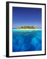 Tropical Island and Lagoon in Maldives, Indian Ocean, Asia-Sakis Papadopoulos-Framed Photographic Print