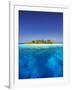 Tropical Island and Lagoon in Maldives, Indian Ocean, Asia-Sakis Papadopoulos-Framed Photographic Print