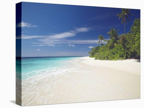 Tropical Island and Lagoon, Maldives, Indian Ocean, Asia-Sakis Papadopoulos-Stretched Canvas