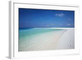 Tropical Island and Lagoon, Maldives, Indian Ocean, Asia-Sakis Papadopoulos-Framed Photographic Print