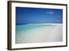 Tropical Island and Lagoon, Maldives, Indian Ocean, Asia-Sakis Papadopoulos-Framed Photographic Print