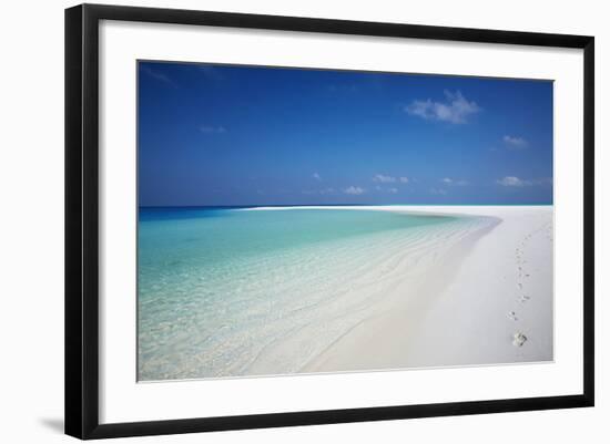 Tropical Island and Lagoon, Maldives, Indian Ocean, Asia-Sakis Papadopoulos-Framed Photographic Print