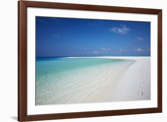 Tropical Island and Lagoon, Maldives, Indian Ocean, Asia-Sakis Papadopoulos-Framed Photographic Print