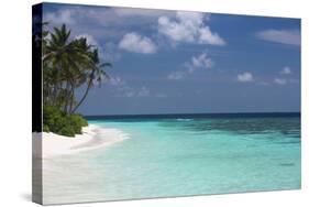 Tropical Island and Lagoon, Maldives, Indian Ocean, Asia-Sakis Papadopoulos-Stretched Canvas