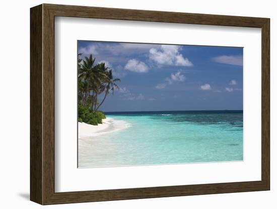 Tropical Island and Lagoon, Maldives, Indian Ocean, Asia-Sakis Papadopoulos-Framed Photographic Print