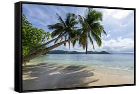 Tropical Island Beach at Matangi Island Resort, Vanua Levu, Fiji, Pacific-Louise Murray-Framed Stretched Canvas