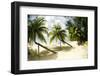 Tropical Island Beach with Hammock at Matangi Island Resort, Vanua Levu, Fiji, Pacific-Louise Murray-Framed Photographic Print