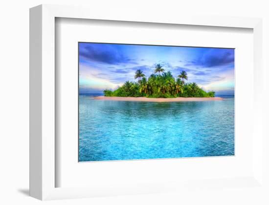 Tropical Island Of Maldives-null-Framed Art Print