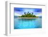 Tropical Island Of Maldives-null-Framed Art Print