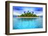 Tropical Island Of Maldives-null-Framed Art Print