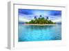 Tropical Island Of Maldives-null-Framed Art Print