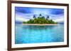 Tropical Island Of Maldives-null-Framed Art Print