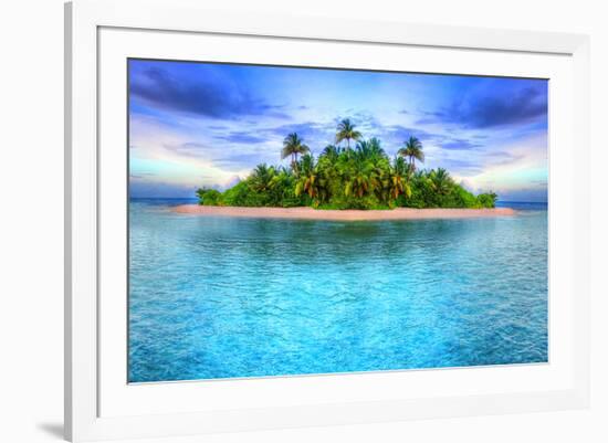 Tropical Island Of Maldives-null-Framed Art Print