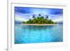 Tropical Island Of Maldives-null-Framed Art Print
