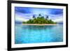 Tropical Island Of Maldives-null-Framed Art Print