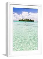 Tropical Island of Motu Taakoka Covered in Palm Trees in Muri Lagoon, Cook Islands, Pacific-Matthew Williams-Ellis-Framed Photographic Print