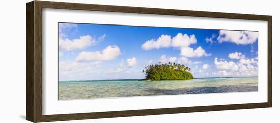 Tropical Island of Motu Taakoka Covered in Palm Trees in Muri Lagoon, Cook Islands, Pacific-Matthew Williams-Ellis-Framed Photographic Print