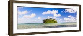 Tropical Island of Motu Taakoka Covered in Palm Trees in Muri Lagoon, Cook Islands, Pacific-Matthew Williams-Ellis-Framed Photographic Print