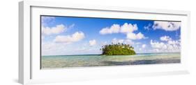 Tropical Island of Motu Taakoka Covered in Palm Trees in Muri Lagoon, Cook Islands, Pacific-Matthew Williams-Ellis-Framed Photographic Print