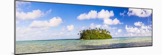 Tropical Island of Motu Taakoka Covered in Palm Trees in Muri Lagoon, Cook Islands, Pacific-Matthew Williams-Ellis-Mounted Photographic Print