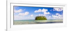 Tropical Island of Motu Taakoka Covered in Palm Trees in Muri Lagoon, Cook Islands, Pacific-Matthew Williams-Ellis-Framed Photographic Print