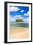 Tropical Island of Motu Taakoka Covered in Palm Trees in Muri Lagoon, Rarotonga, Cook Islands-Matthew Williams-Ellis-Framed Photographic Print