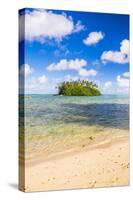 Tropical Island of Motu Taakoka Covered in Palm Trees in Muri Lagoon, Rarotonga, Cook Islands-Matthew Williams-Ellis-Stretched Canvas