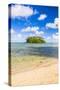 Tropical Island of Motu Taakoka Covered in Palm Trees in Muri Lagoon, Rarotonga, Cook Islands-Matthew Williams-Ellis-Stretched Canvas