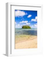 Tropical Island of Motu Taakoka Covered in Palm Trees in Muri Lagoon, Rarotonga, Cook Islands-Matthew Williams-Ellis-Framed Photographic Print