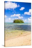 Tropical Island of Motu Taakoka Covered in Palm Trees in Muri Lagoon, Rarotonga, Cook Islands-Matthew Williams-Ellis-Stretched Canvas