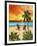 Tropical Island Sunset-Messina Graphix-Framed Giclee Print