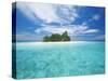 Tropical Island Surrounded By Lagoon, Maldives, Indian Ocean, Asia-Sakis Papadopoulos-Stretched Canvas