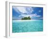 Tropical Island Surrounded By Lagoon, Maldives, Indian Ocean, Asia-Sakis Papadopoulos-Framed Photographic Print