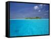 Tropical Island Surrounded by Lagoon, Maldives, Indian Ocean-Papadopoulos Sakis-Framed Stretched Canvas