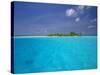 Tropical Island Surrounded by Lagoon, Maldives, Indian Ocean-Papadopoulos Sakis-Stretched Canvas