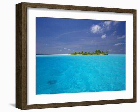 Tropical Island Surrounded by Lagoon, Maldives, Indian Ocean-Papadopoulos Sakis-Framed Photographic Print