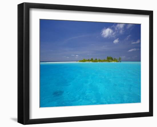 Tropical Island Surrounded by Lagoon, Maldives, Indian Ocean-Papadopoulos Sakis-Framed Photographic Print