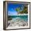 Tropical Island under and Above Water-Blueorangestudio-Framed Photographic Print